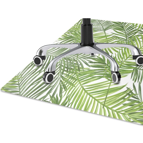 Office chair floor protector palm leaves