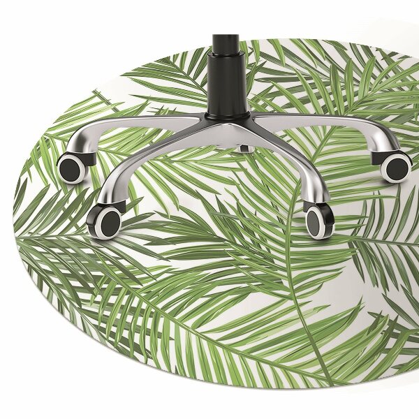Office chair floor protector palm leaves