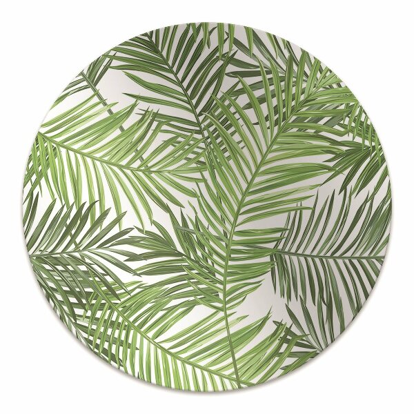 Office chair floor protector palm leaves