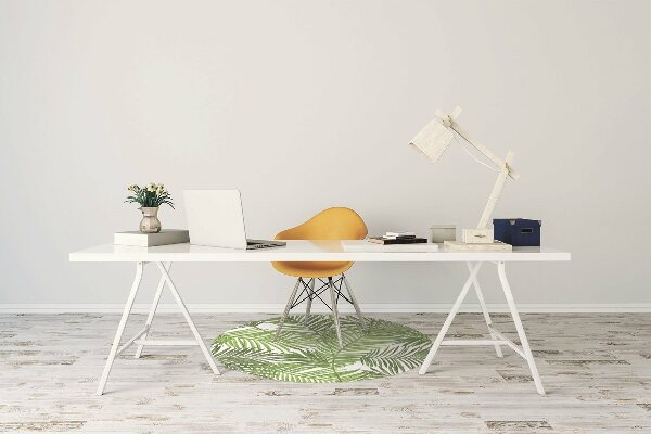 Office chair floor protector palm leaves