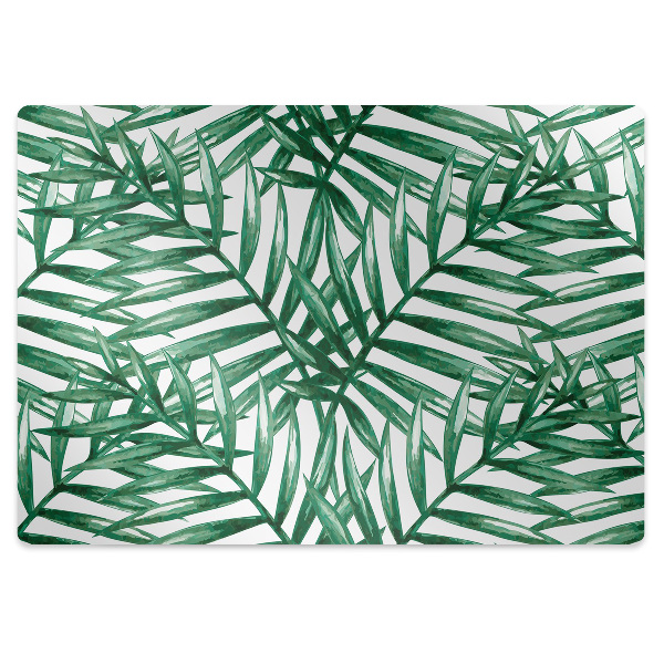 Office chair mat tropical leaves