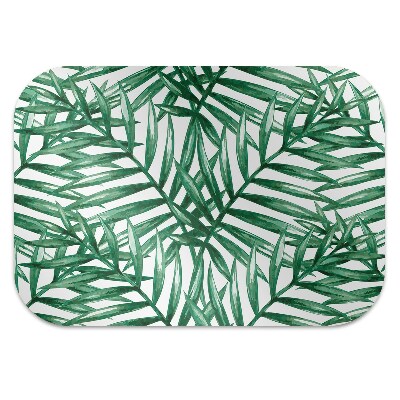 Office chair mat tropical leaves