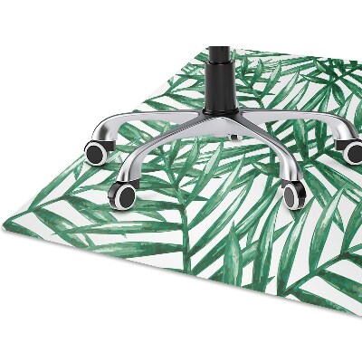 Office chair mat tropical leaves