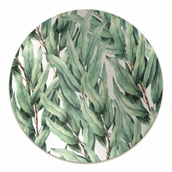 Office chair mat painted leaves
