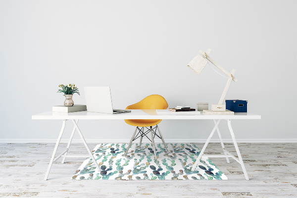 Office chair mat cacti