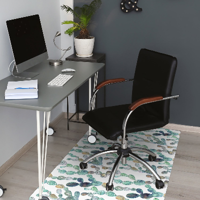 Office chair mat cacti