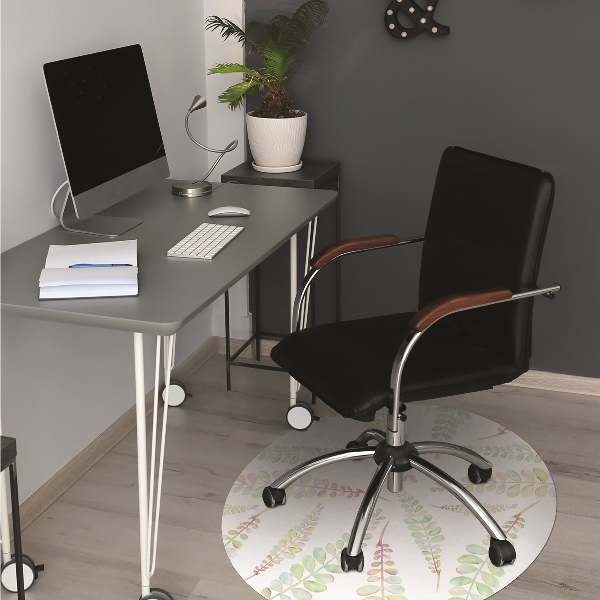 Office chair mat Watercolors leaves