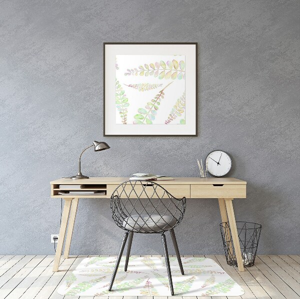 Office chair mat Watercolors leaves
