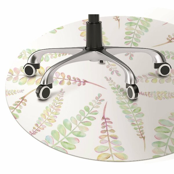 Office chair mat Watercolors leaves