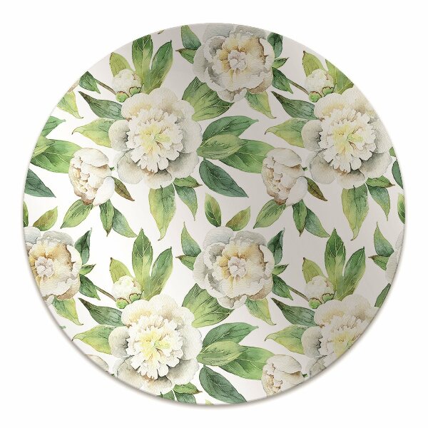 Office chair mat Peonies