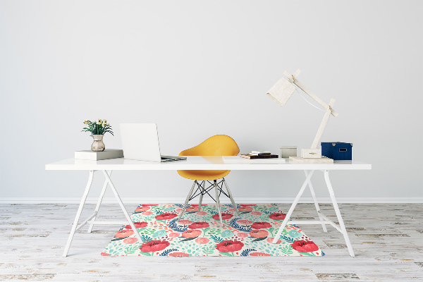 Office chair floor protector Poppy seed flower