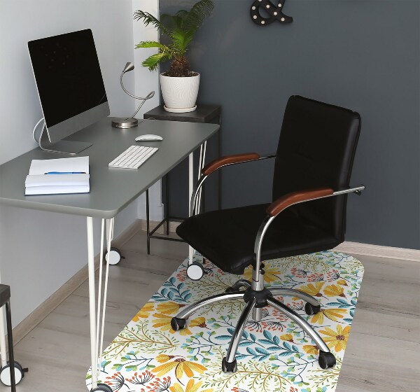 Office chair mat Floral image