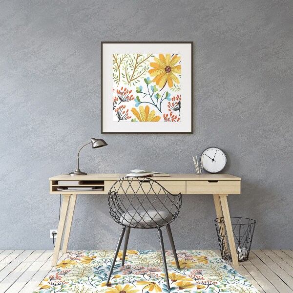 Office chair mat Floral image