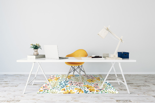 Office chair mat Floral image
