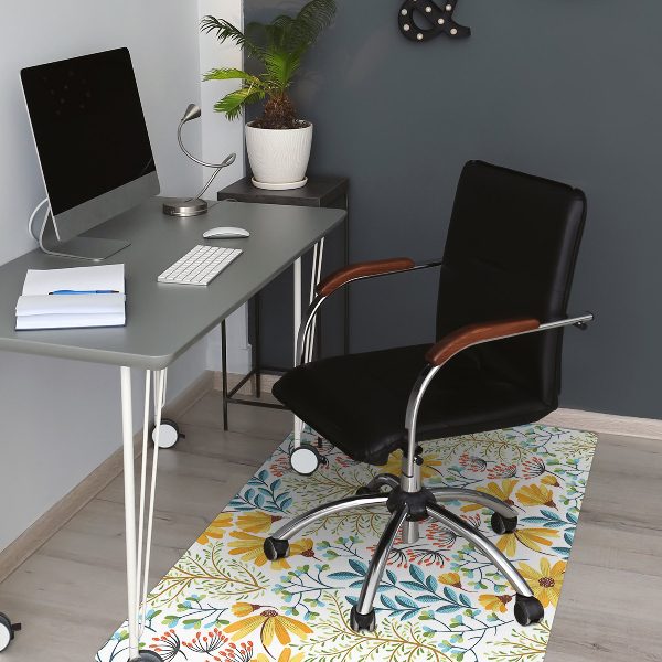 Office chair mat Floral image