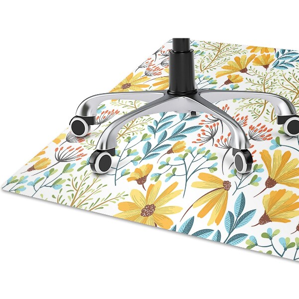 Office chair mat Floral image