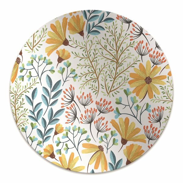 Office chair mat Floral image