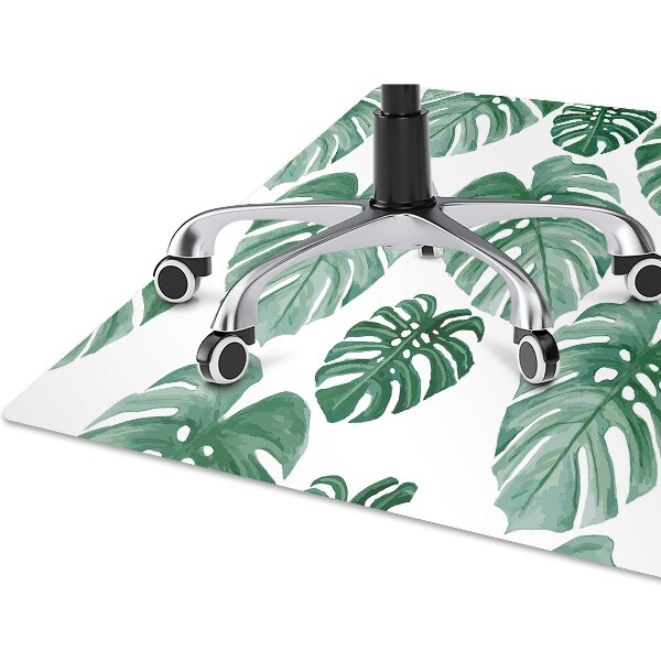 Office chair mat monstera leaves
