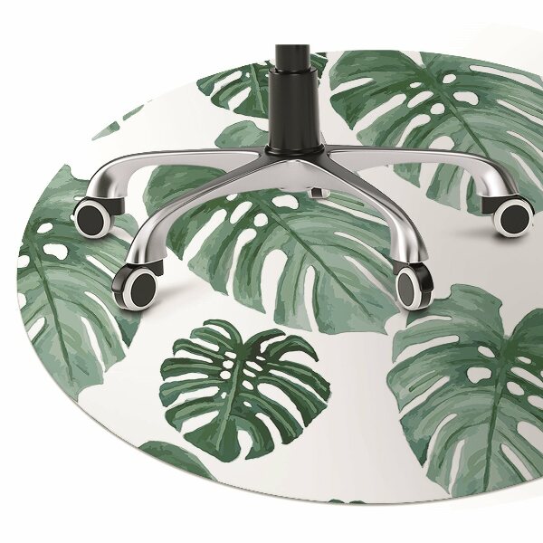 Office chair mat monstera leaves