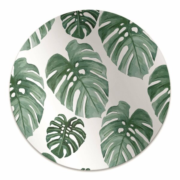 Office chair mat monstera leaves