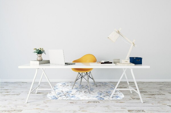 Office chair mat flowers