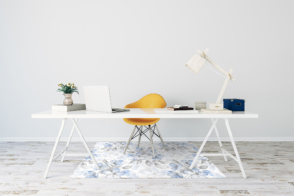 Office chair mat flowers