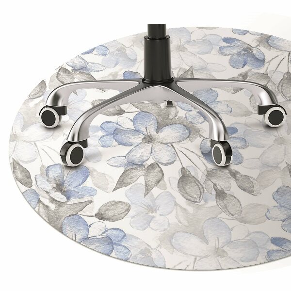 Office chair mat flowers