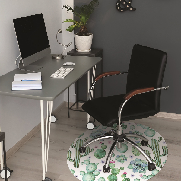 Office chair mat Cactus