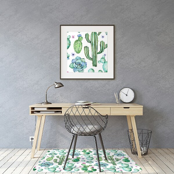 Office chair mat Cactus
