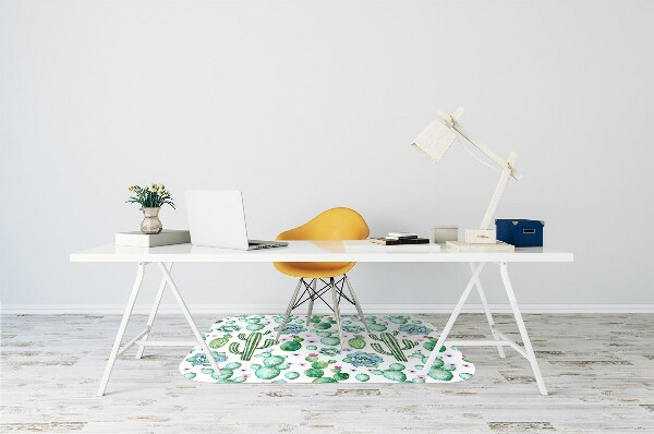 Office chair mat Cactus