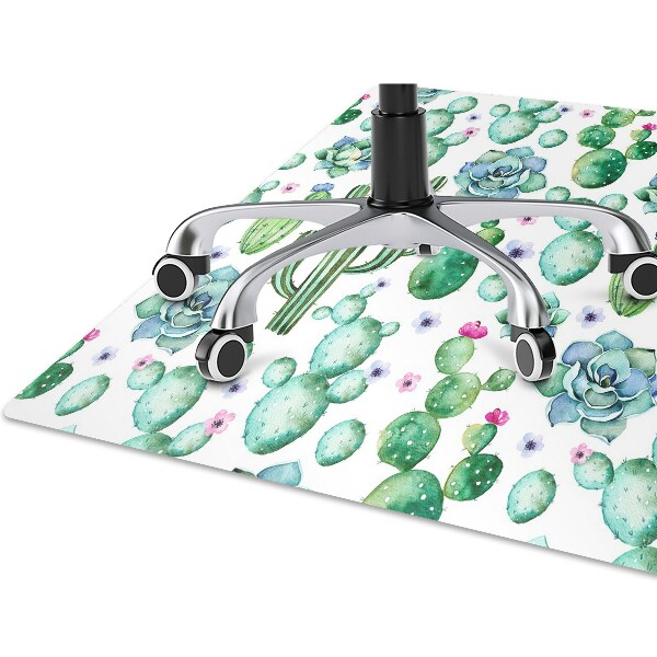 Office chair mat Cactus
