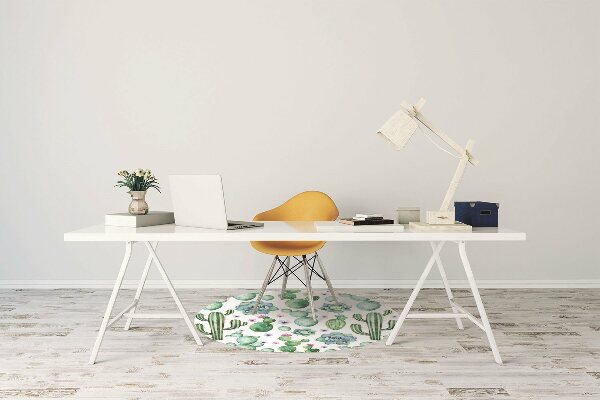 Office chair mat Cactus