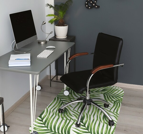 Office chair floor protector palm leaf