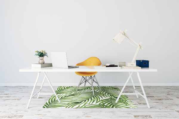 Office chair floor protector palm leaf