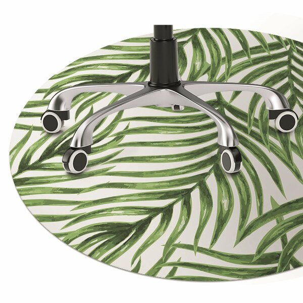 Office chair floor protector palm leaf