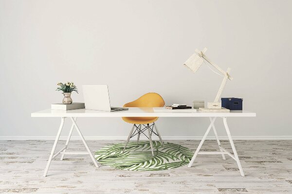 Office chair floor protector palm leaf