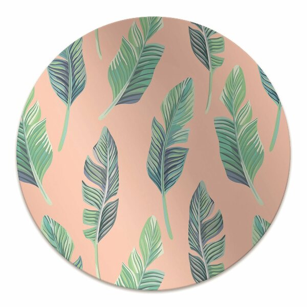 Office chair mat peach leaves