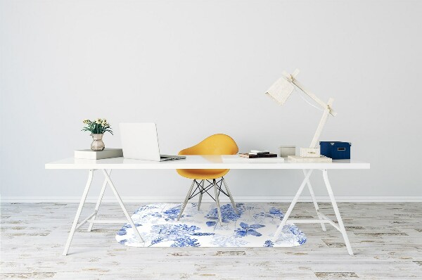 Chair mat blue hydrangea