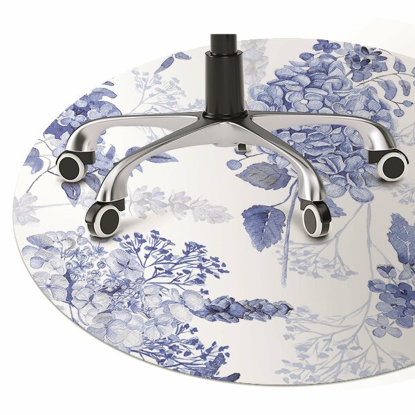 Chair mat blue hydrangea