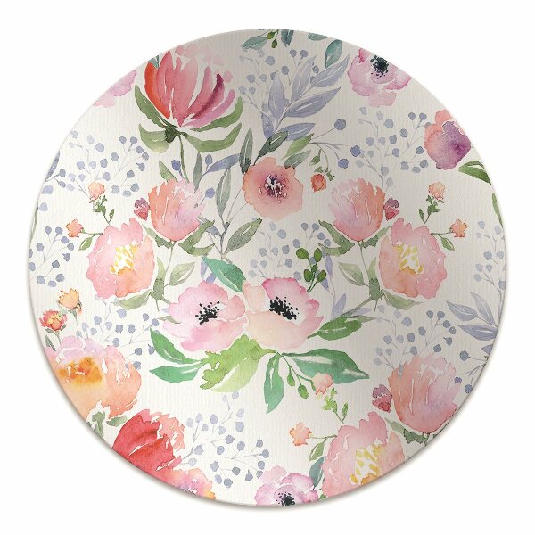 Office chair floor protector flowers pastels