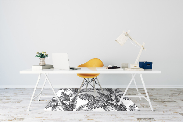 Office chair floor protector palm leaves