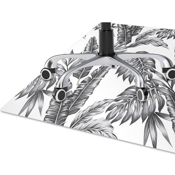 Office chair floor protector palm leaves