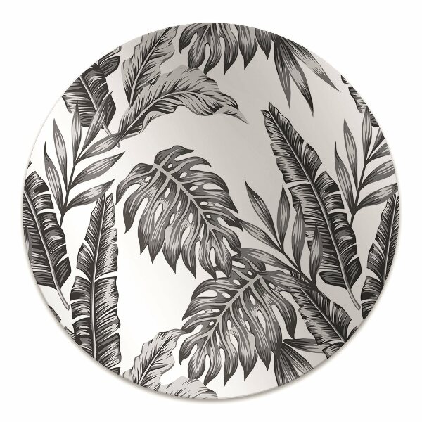 Office chair floor protector palm leaves