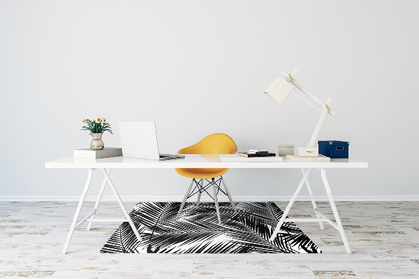 Chair mat Black palm leaves