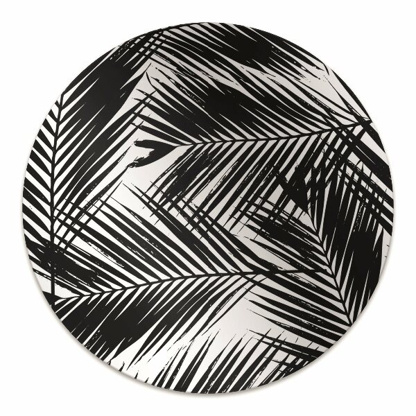 Chair mat Black palm leaves