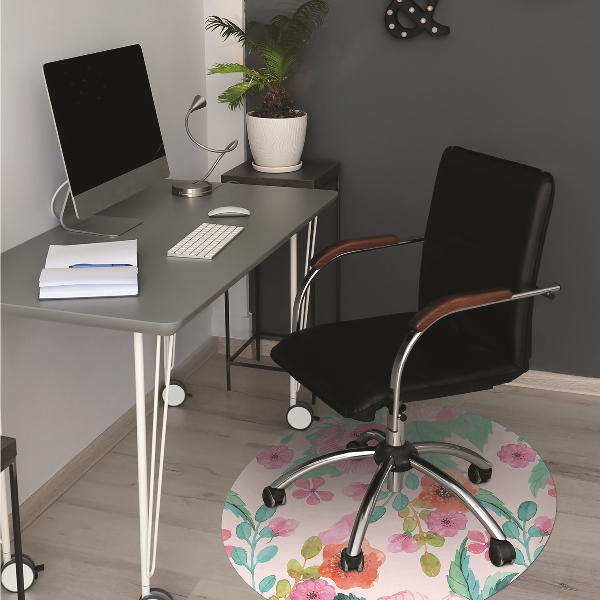 Computer chair mat Beautiful flora