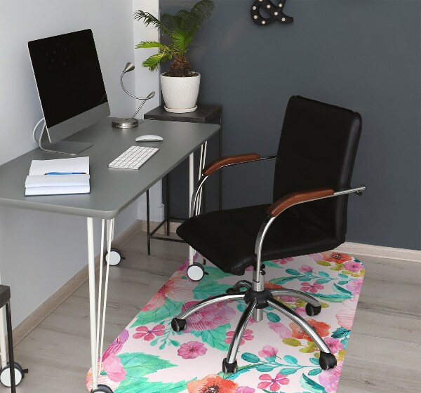 Computer chair mat Beautiful flora