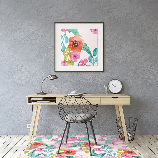 Computer chair mat Beautiful flora
