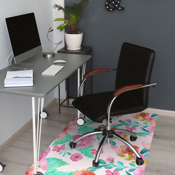 Computer chair mat Beautiful flora