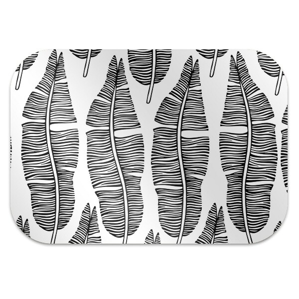 Desk chair mat leaves pattern